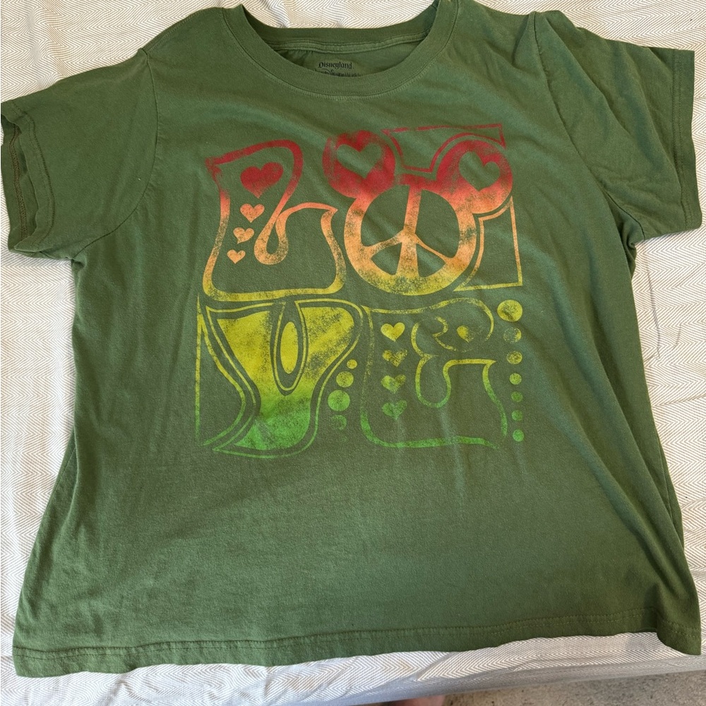 Disney Mickey Love Peace Sign ☮️ Tshirt 1X